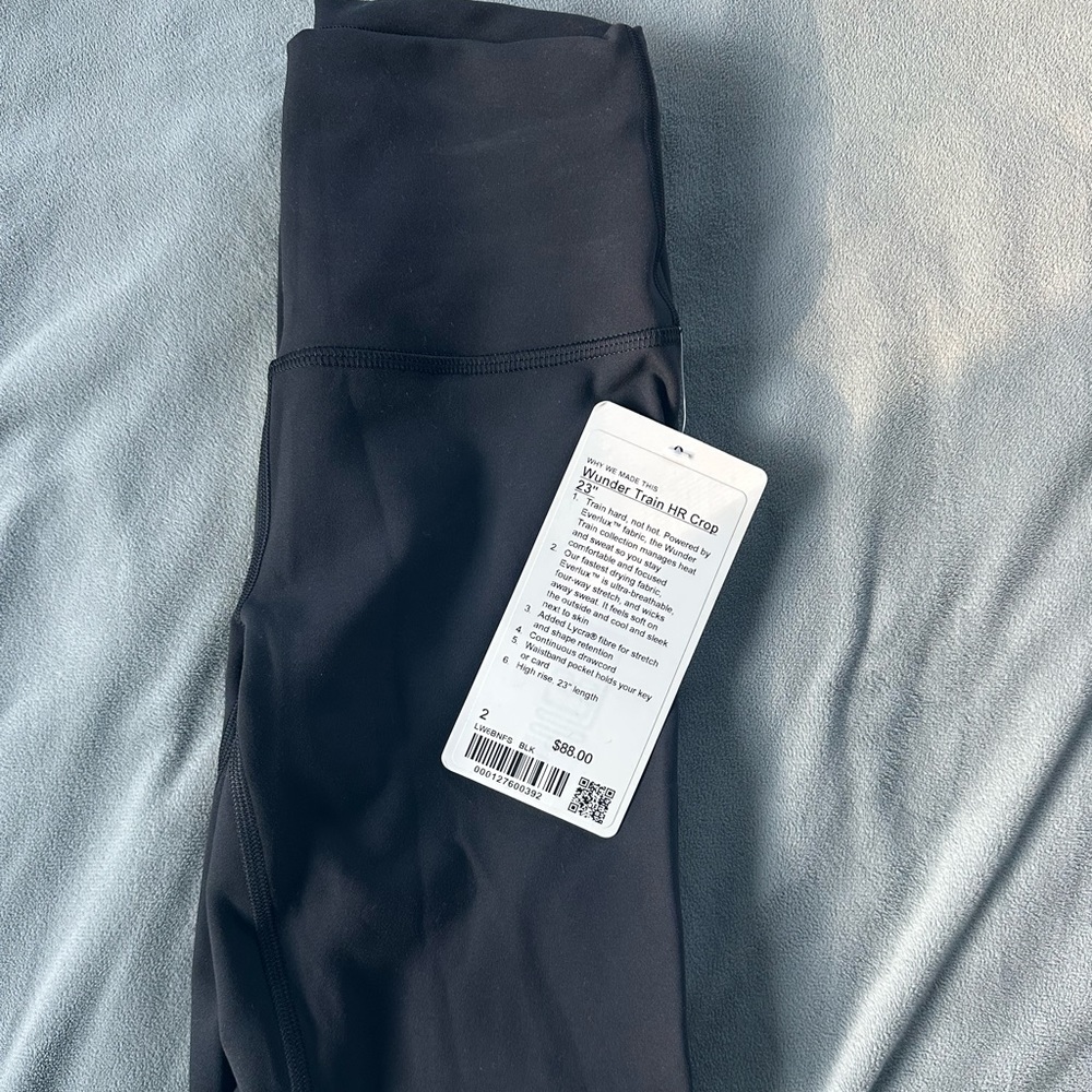 Lululemon wunder under train HR crop 23”